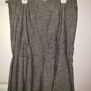 Gray Denim Panel Skirt